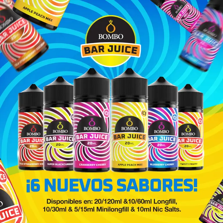 banner nuevos sabores bar juice bombo