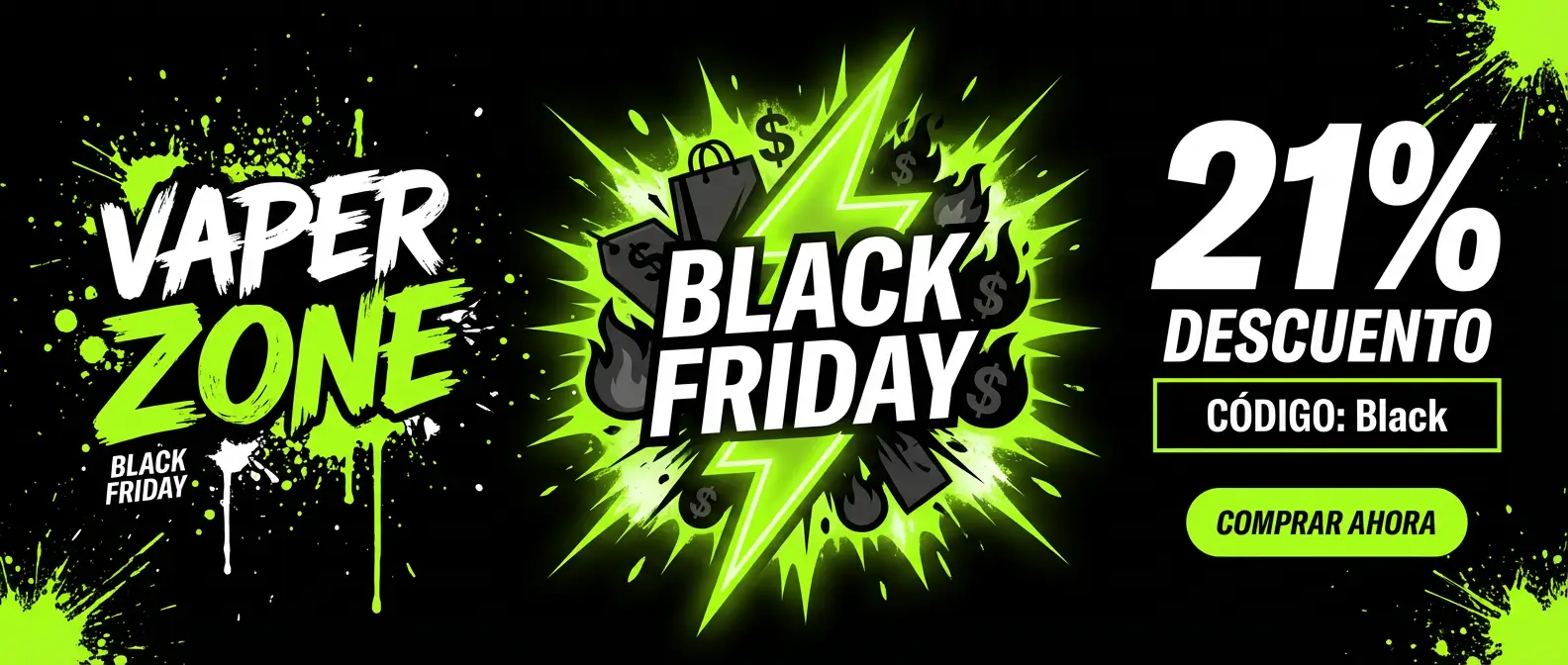 Tienda de vapers y vapeo online Banner Black Friday VaperZone
