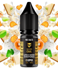 Lime Cream Dinocookies 10ml - Golden Owl Nic Salts by Viper