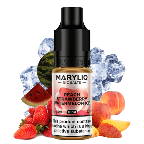 Peach Strawberry Watermelon Ice 10ml - Maryliq Nic Salts by Lost Mary