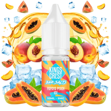 Papaya Peach Ice 10ml - Kings Crest Bar Juice Bar Salts