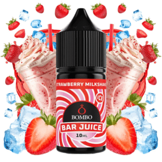 Aroma Strawberry Milkshake Ice - Bombo Bar Juice 10ml (MiniLongfill)