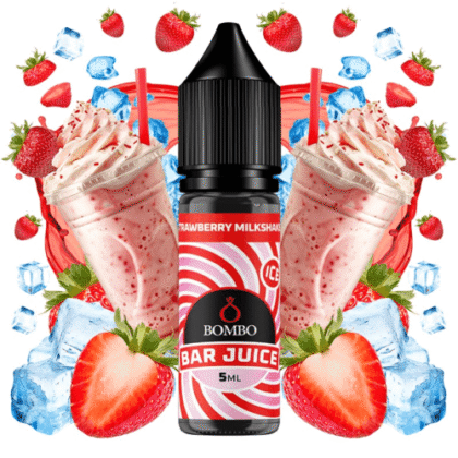 Aroma Strawberry Milkshake Ice - Bombo Bar Juice 5ml (MiniLongfill)