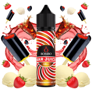 Aroma Cola Strawberry Ice Cream 10ml Longfill Bombo Bar Juice