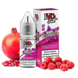 IVG Favourite Bar Salts Sour Raspberry Pomegranate 10ml sales de nicotina 10ml